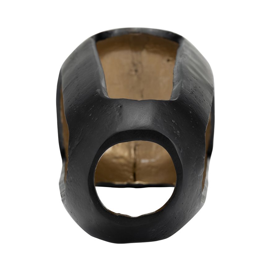 Sagebrook 15" Metal Open Vase - Matte Black