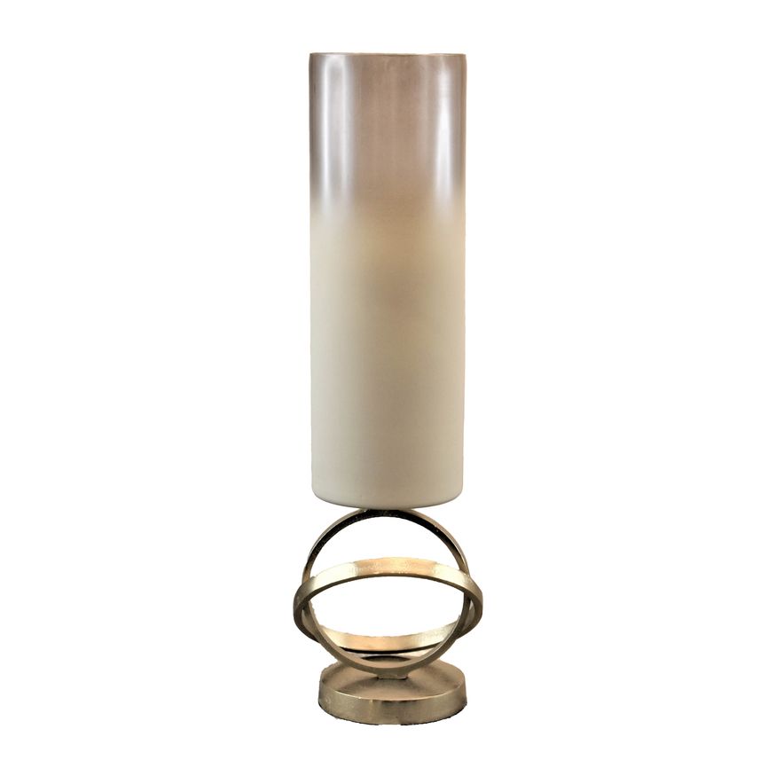 Sagebrook - 18" Glass Hurricane With Sphere Base