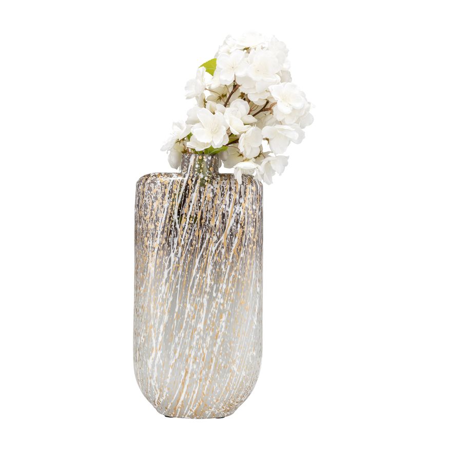 Sagebrook 13" Glass Striped Stained Vase - Multi
