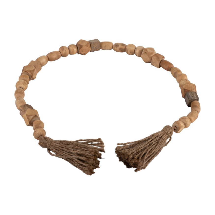 Sagebrook - 1" Wood Double Bead Garland