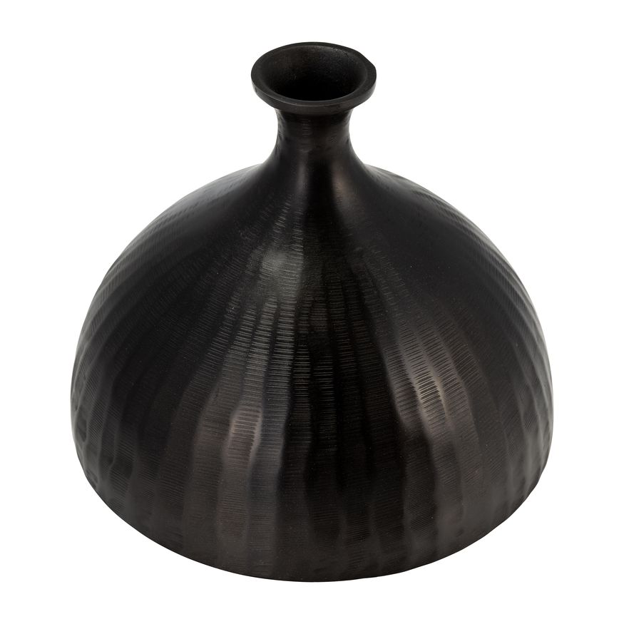 Sagebrook 9" Metal Bulbous Vase - Bronze