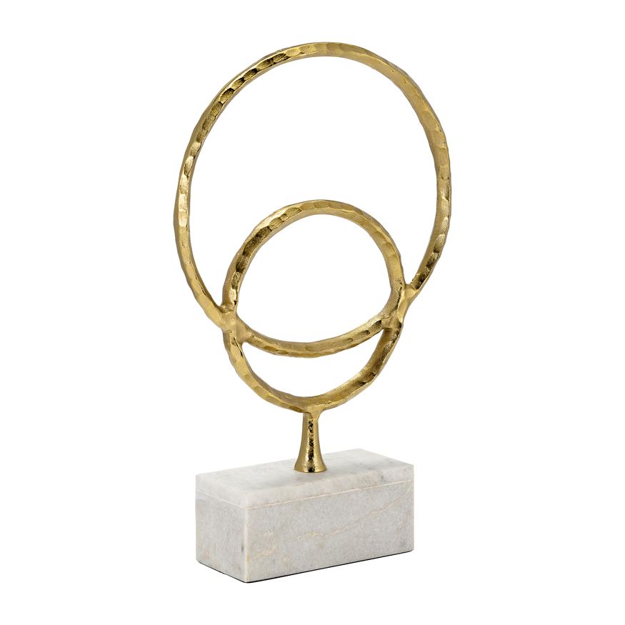 Sagebrook - 14"/16" Metal Hammered Decorative Rings (Set Of 2)