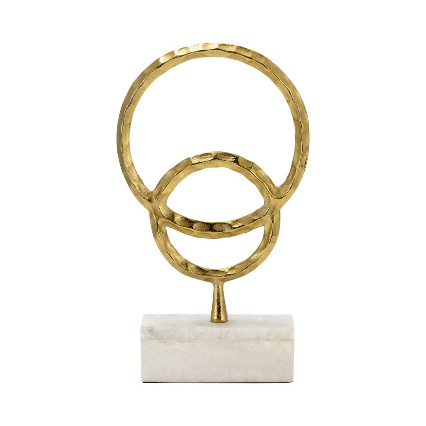 Sagebrook - 14"/16" Metal Hammered Decorative Rings (Set Of 2)