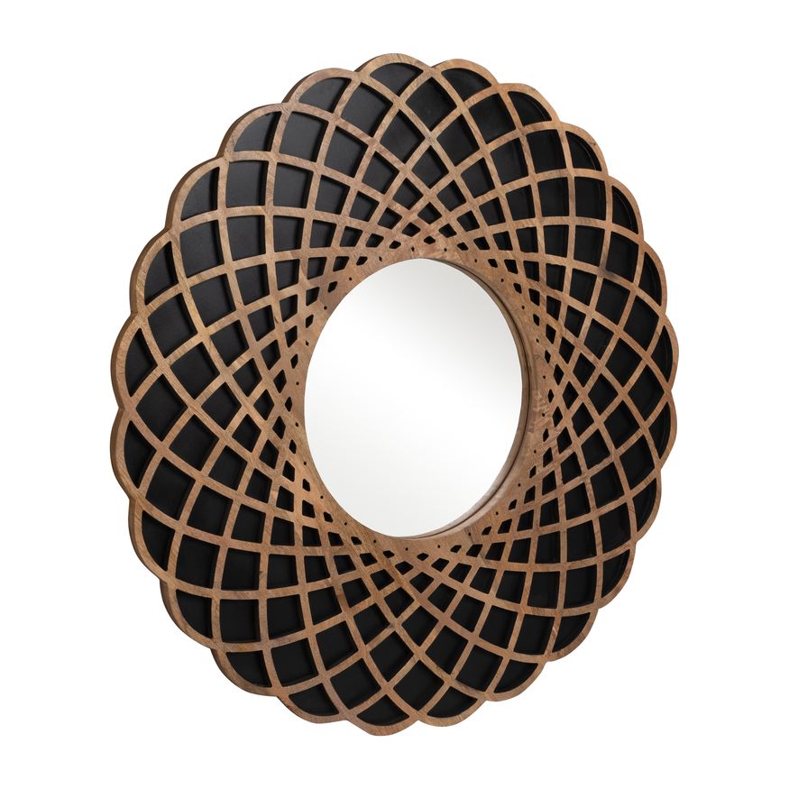 Sagebrook - Wood Kaleidoscope Mirror in Black