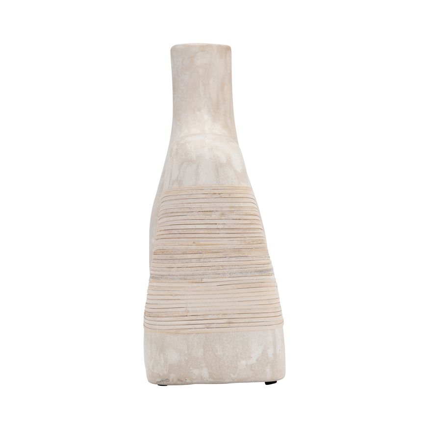 Sagebrook 10" Ecomix Abstract Vase - Antique White