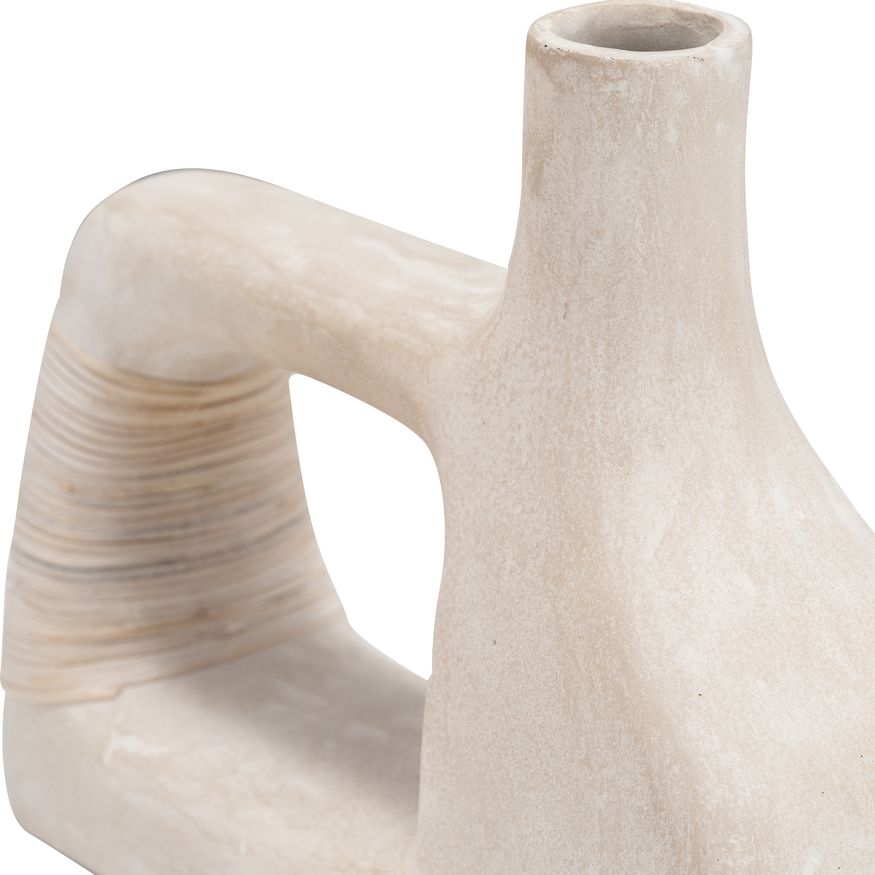 Sagebrook 10" Ecomix Abstract Vase - Antique White