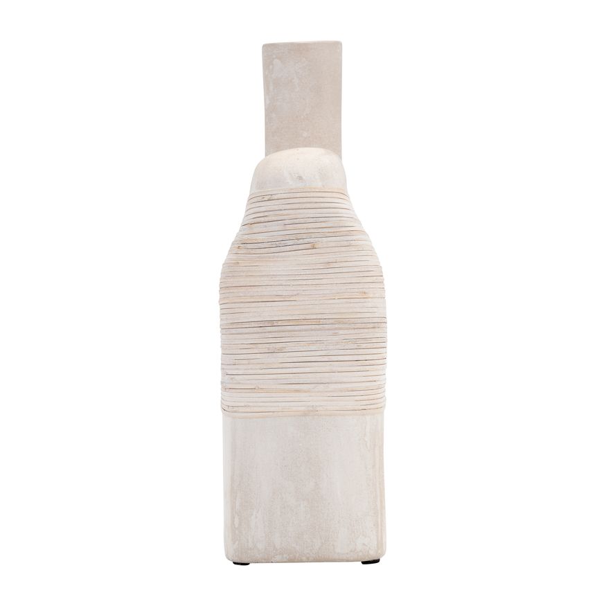 Sagebrook 13" Ecomix Abstract Vase - Antique White