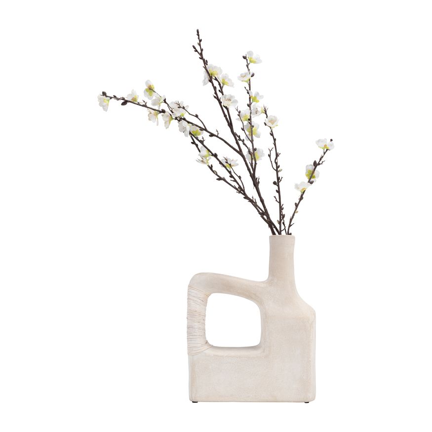 Sagebrook 13" Ecomix Abstract Vase - Antique White