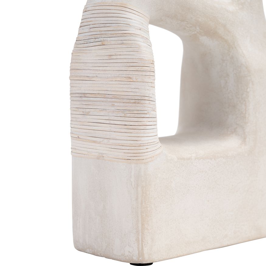 Sagebrook 13" Ecomix Abstract Vase - Antique White