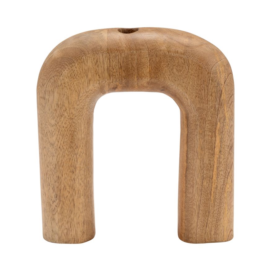 Sagebrook - 6" Wood Horseshoe Vase