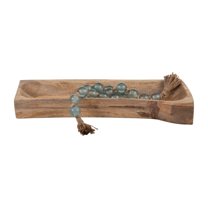 Sagebrook - 17"/23" Wood Rectangular Trays (Set Of 2) in Natural