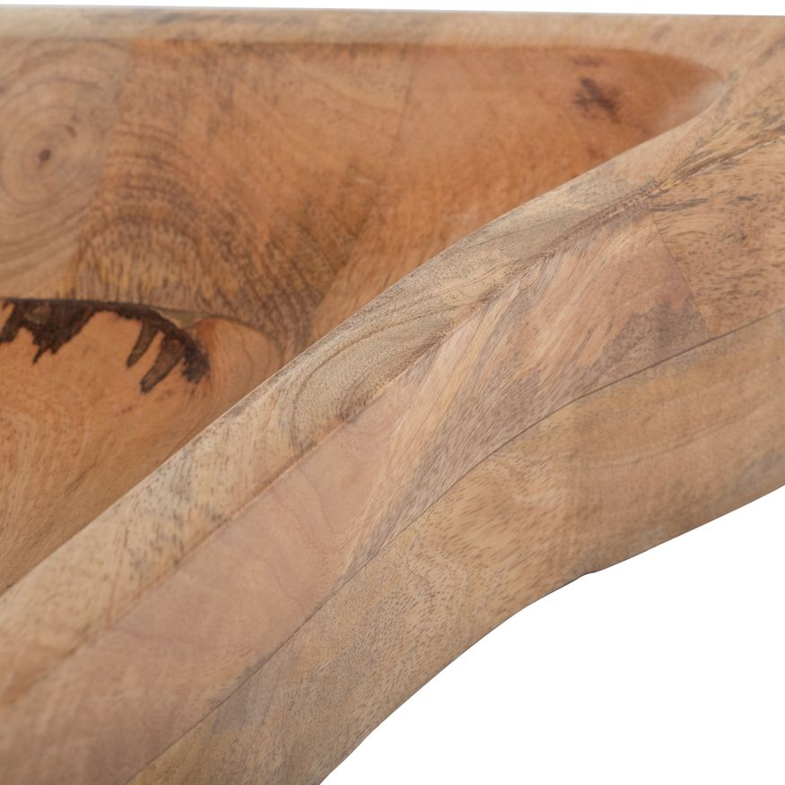 Sagebrook - 17"/23" Wood Rectangular Trays (Set Of 2) in Natural