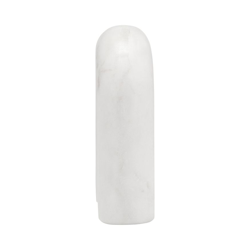 Sagebrook 6" Marble Rounded Horseshoe Table Top Decor - White