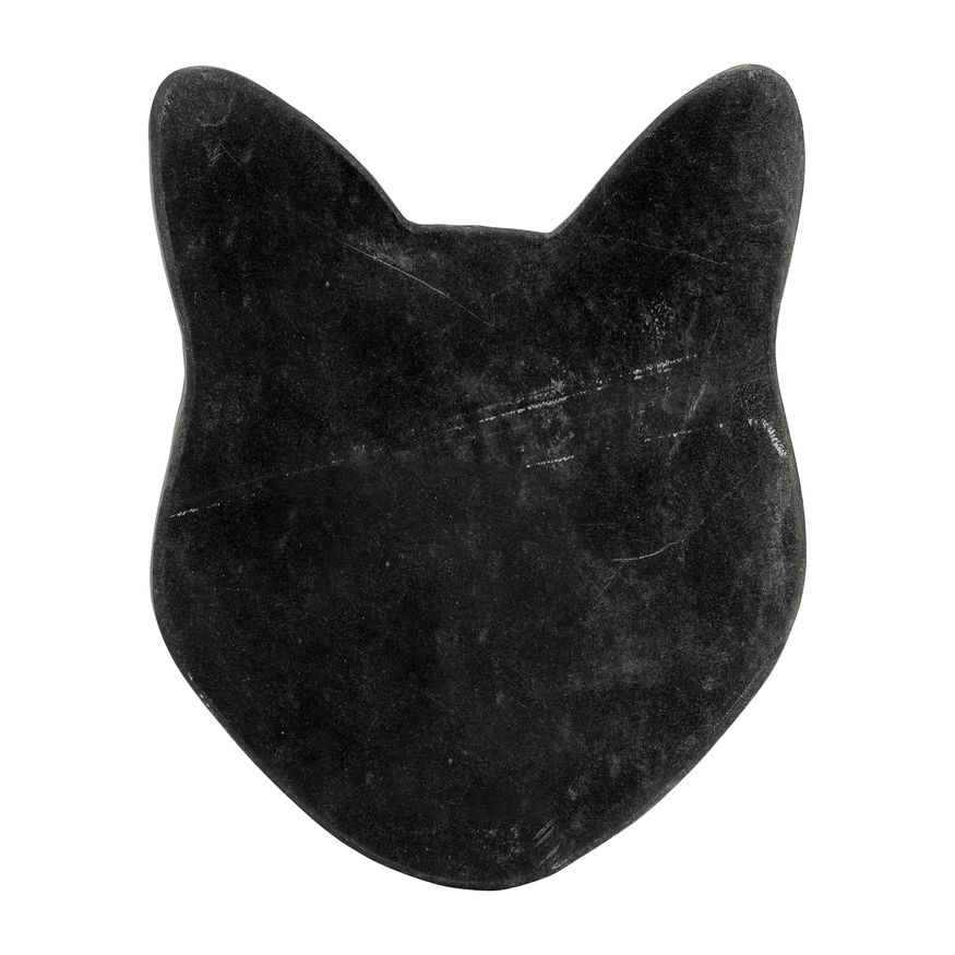 Sagebrook 5" Marble Cat Tray - Black