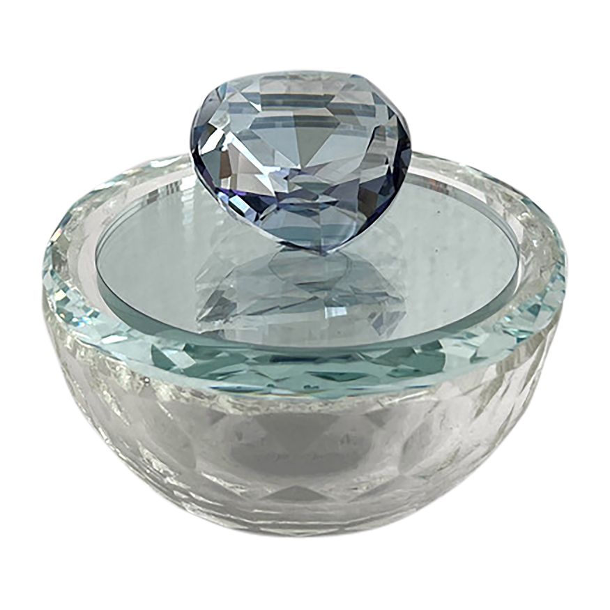 Sagebrook - 4" Glass Trinket Box With Heart