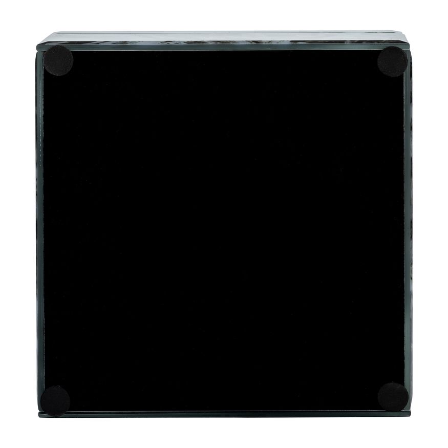 Sagebrook - 6"x5" Glass Jewelry Box Quartz Top in Black
