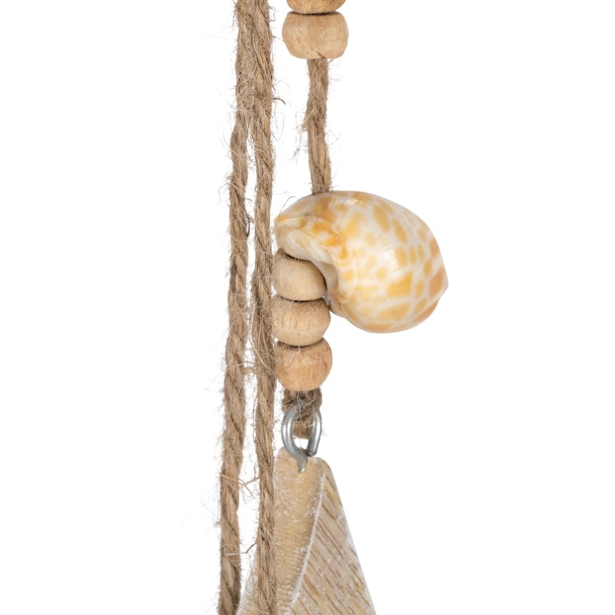 Sagebrook - 40" Wood Hanging Sailboat in Blue/White