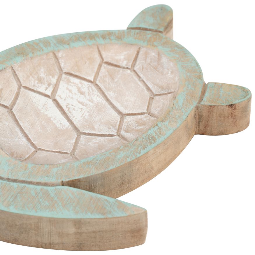 Sagebrook - 10"/14" Wood Tortoise (Set Of 2) in Multi