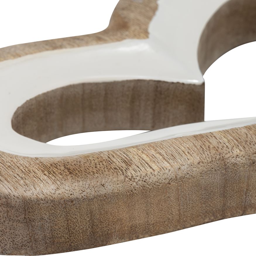 Sagebrook 10" Wood Heart Decor - White