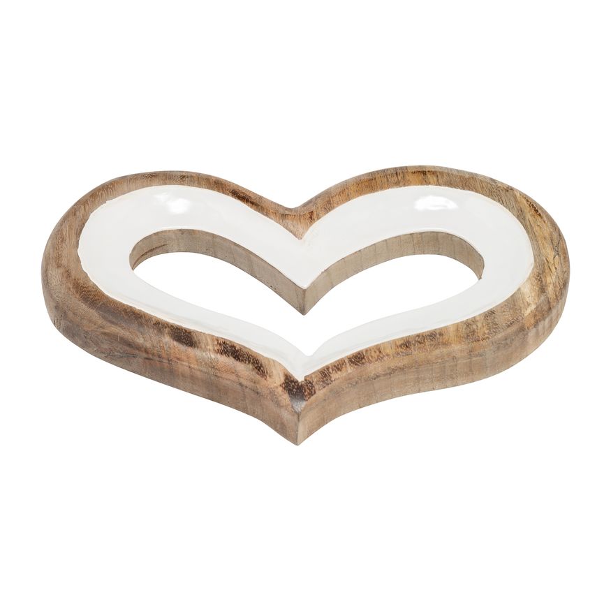 Sagebrook - 10" Wood Heart Decor