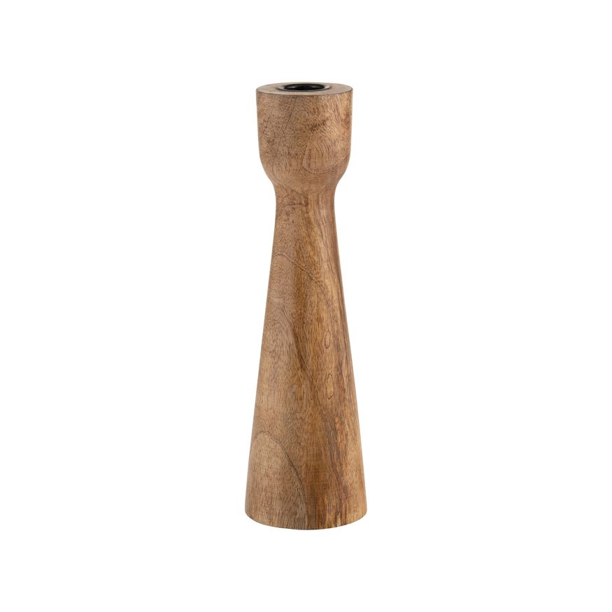 Sagebrook 10" Wood Candle Holder - Brown