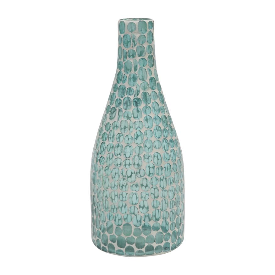 Sagebrook - 13" Glass Mosaic Vase