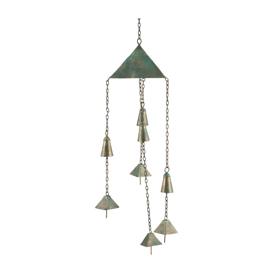 Sagebrook - 27" Metal Bells Chime in Green