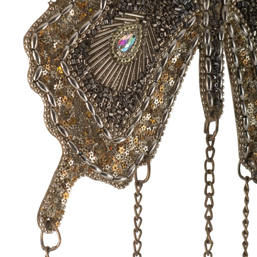 Sagebrook - 24" Metal Mosaic Butterfly Chime in Gold