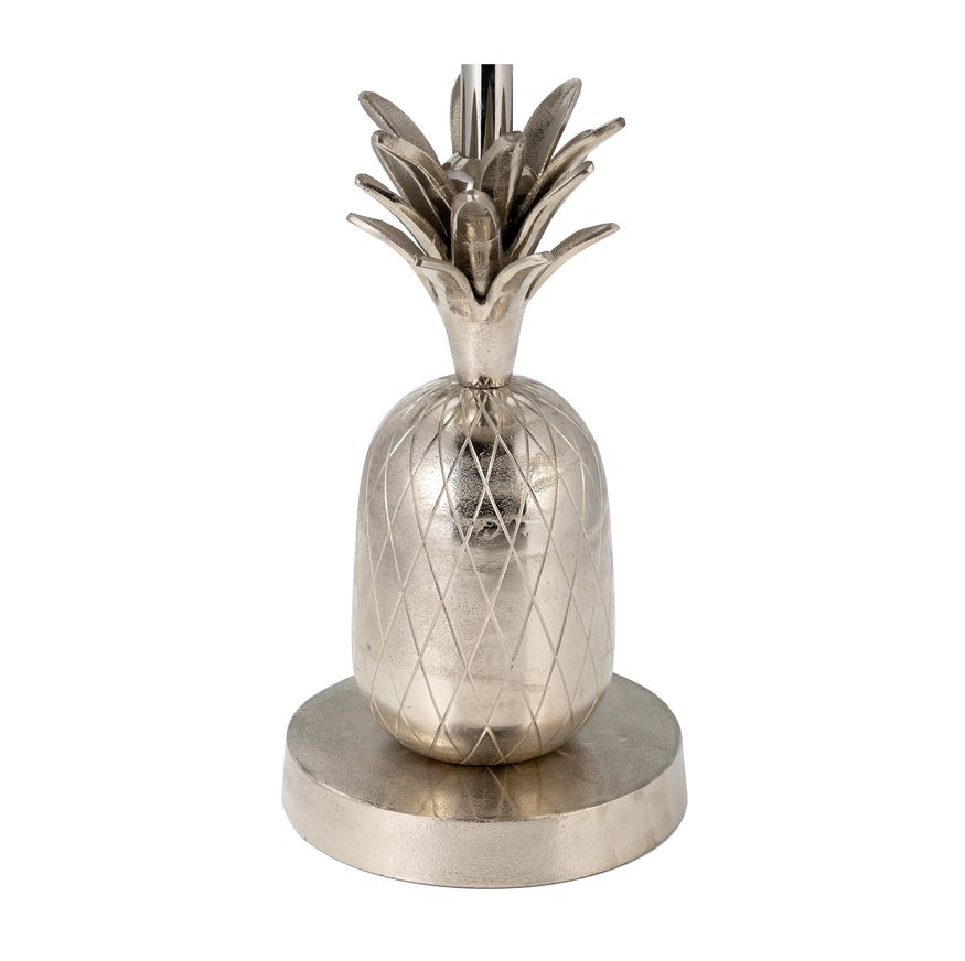 Sagebrook 15"/24" Metal Silver Pineapple Side Table - Silver