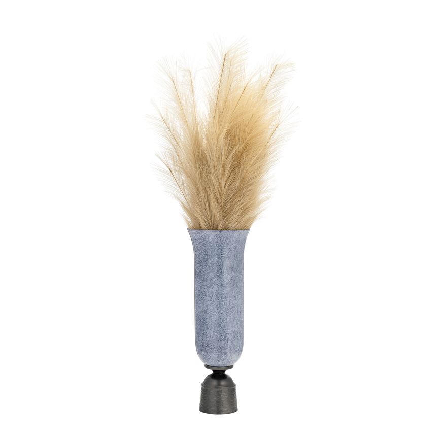 Sagebrook - 16" Glass Vase With Metal Base