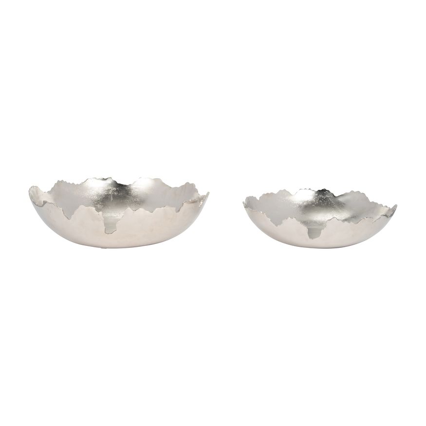 Sagebrook - 16" Metal Live Edge Bowl (Set Of 2)