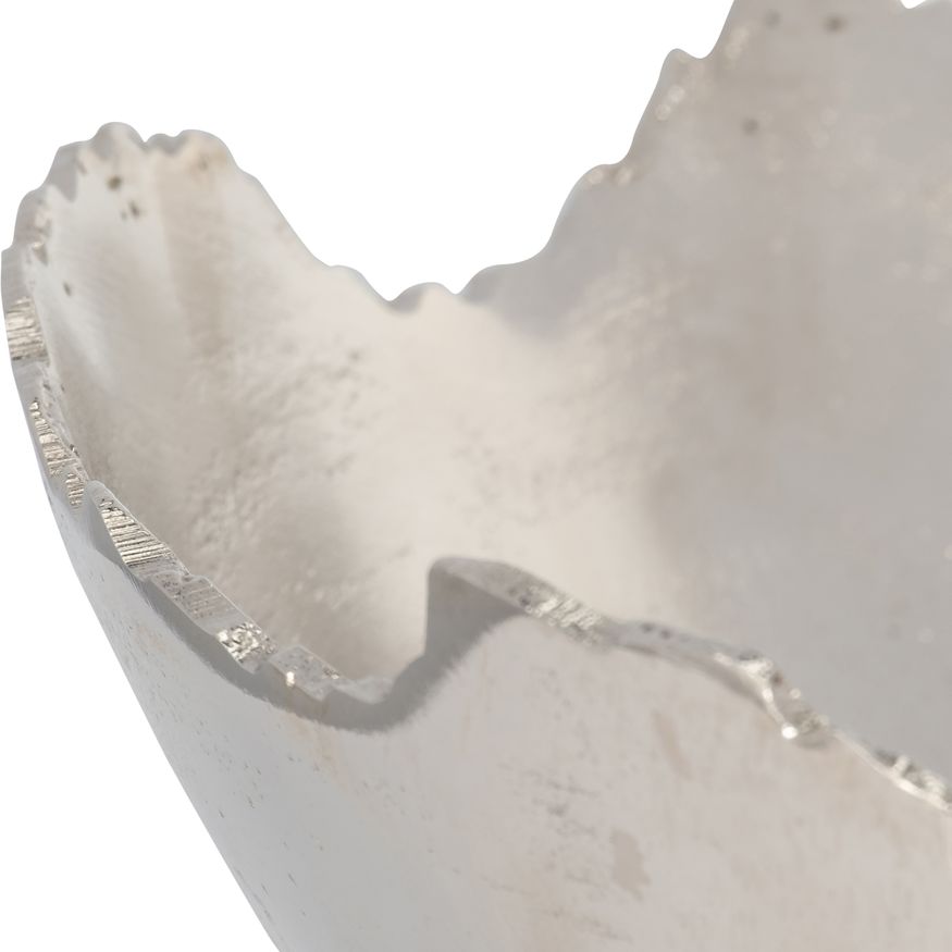 Sagebrook 16" Metal Live Edge Bowl (Set Of 2) - Nickel