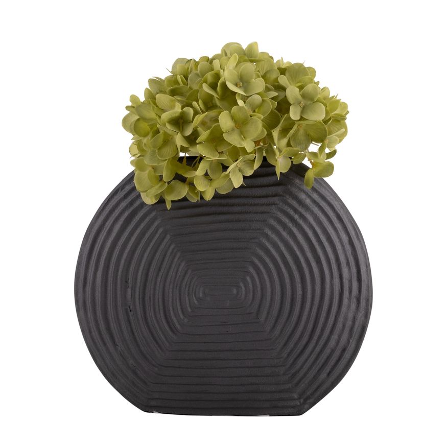 Sagebrook 10" Metal Swirl Pattern Vase - Gray