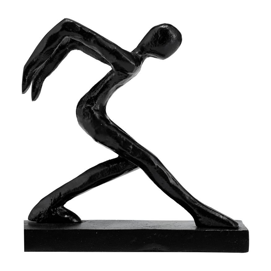 Sagebrook - 9" Metal Push Hold Figures Bookends (Set Of 2) in Black