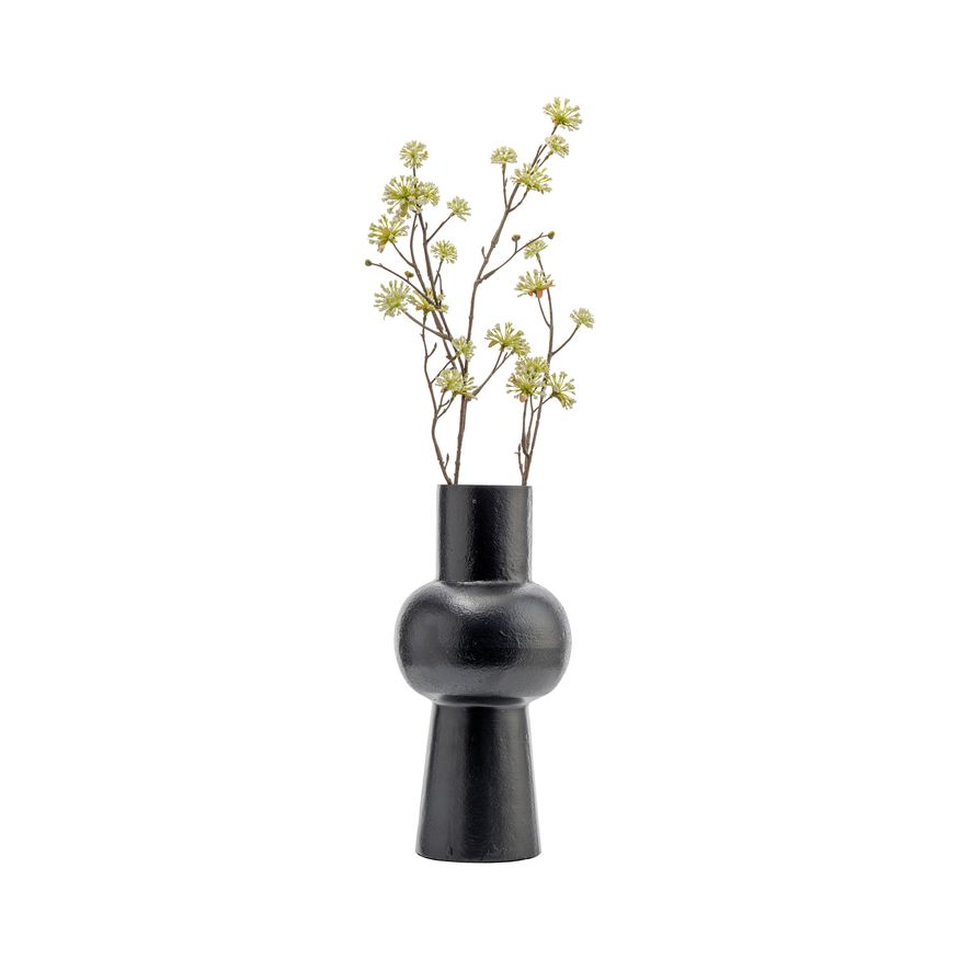 Sagebrook 12" Metal Mid Ellipsoid Vase - Black