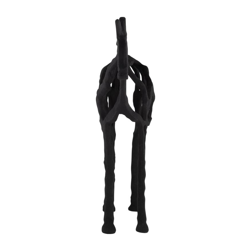 Sagebrook 14" Metal Horse Illusion Sculpture - Black