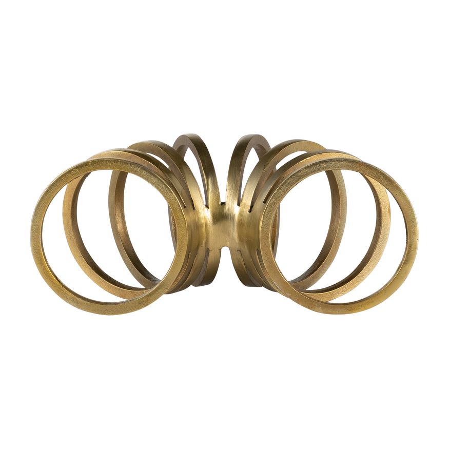 Sagebrook 11" Metal Slinky Ring Decor - Gold