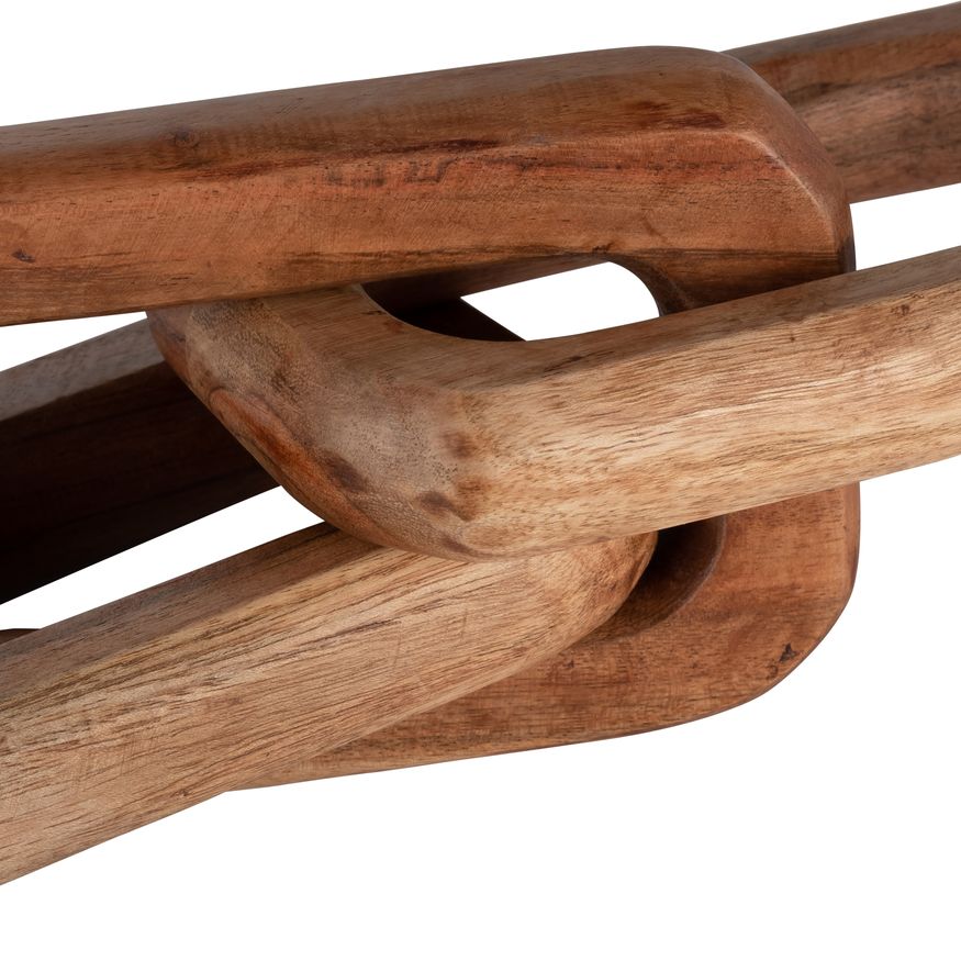 Sagebrook - 17" Wood Triple Link Chain in Brown
