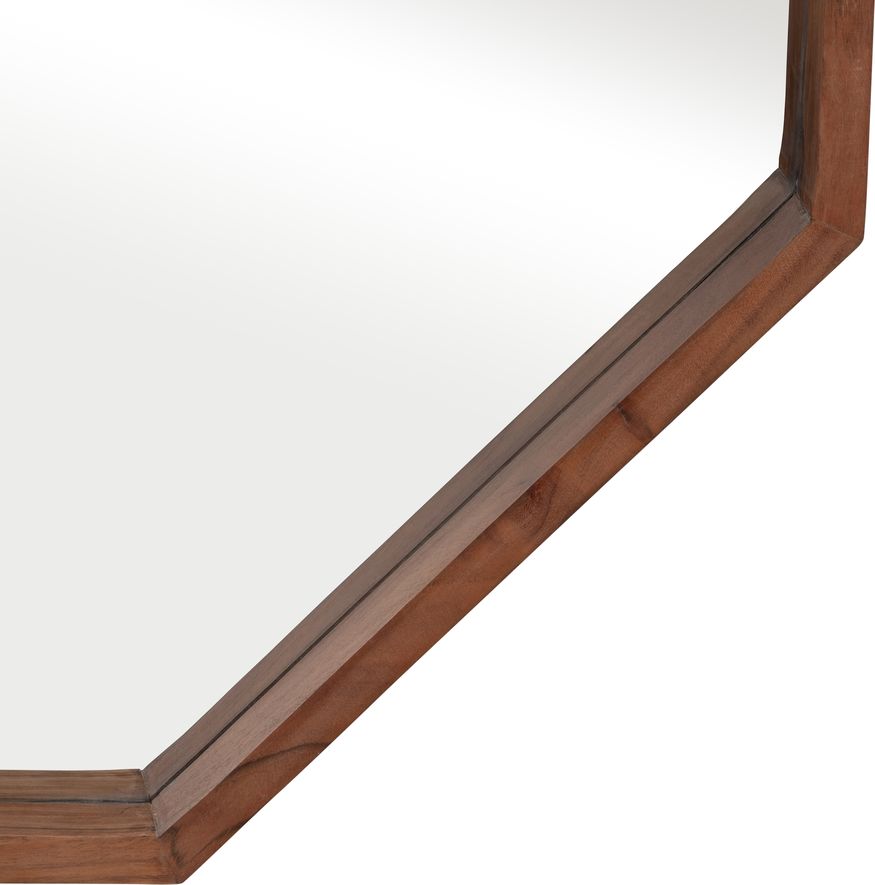 Sagebrook - Wood Octagon Shaped Mirror in Cherry