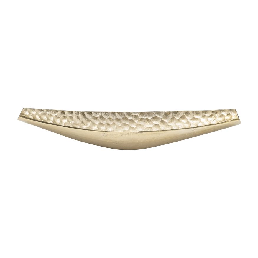 Sagebrook - 18"/24" Metal Hammered Elongated Trays (Set Of 2) in Champagne