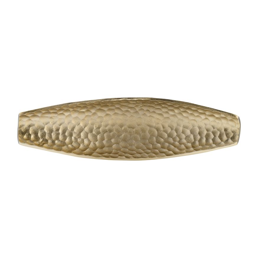 Sagebrook - 18"/24" Metal Hammered Elongated Trays (Set Of 2) in Champagne