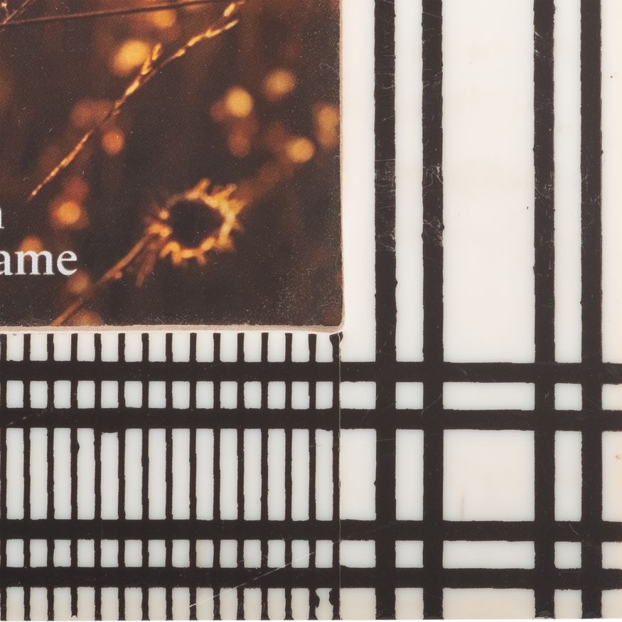 Sagebrook - 4"x6" Resin Plaid Lines Photo Frame in Black/White