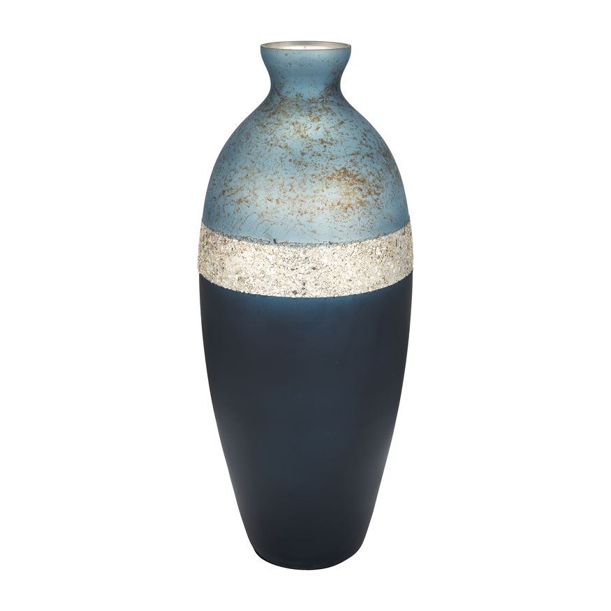 Sagebrook - 12" Glass Metallic Vase