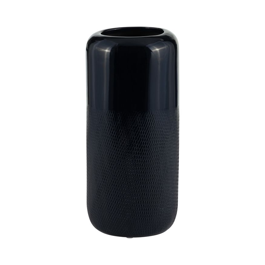 Sagebrook - 10" Ceramic Grooved Vase