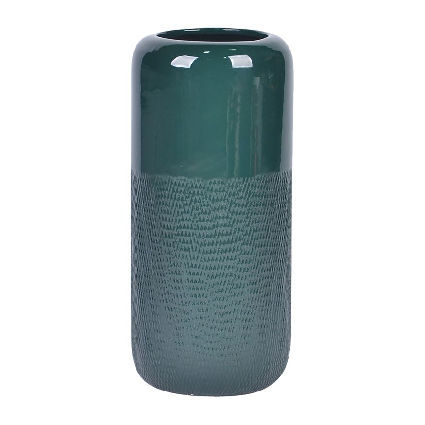 Sagebrook - 10" Ceramic Grooved Vase