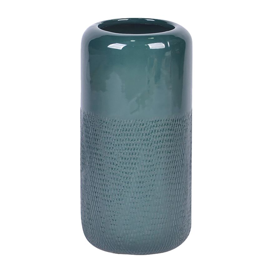 Sagebrook - 10" Ceramic Grooved Vase