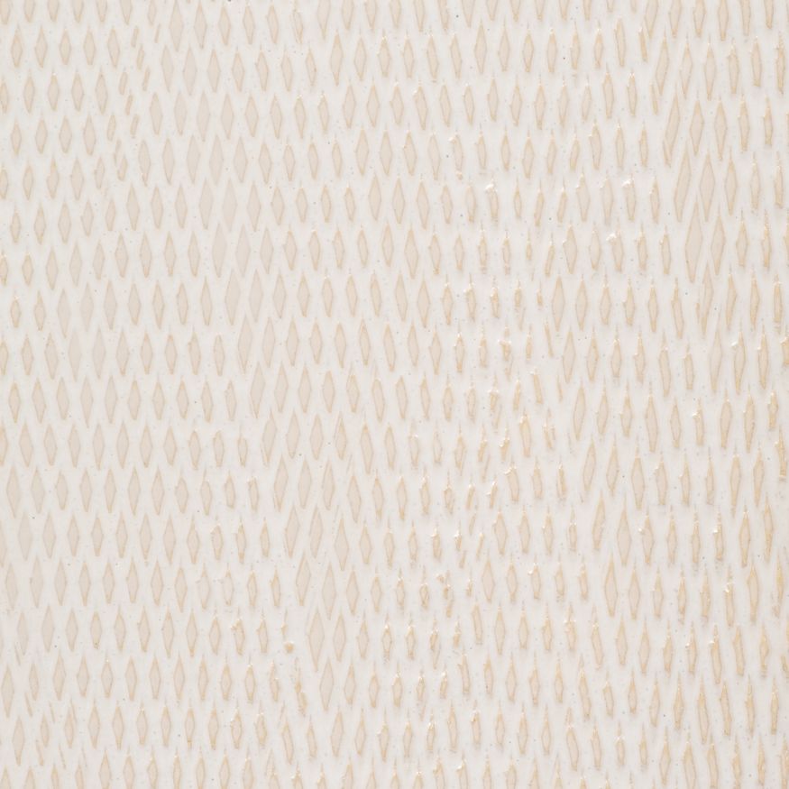 Sagebrook 18" Ceramic Squared Grooved Vase - Ivory