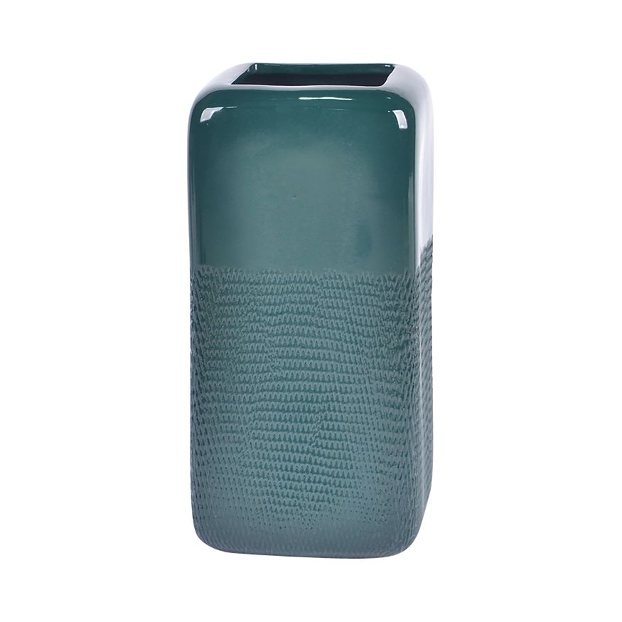 Sagebrook - 7" Ceramic Vase With Weaving
