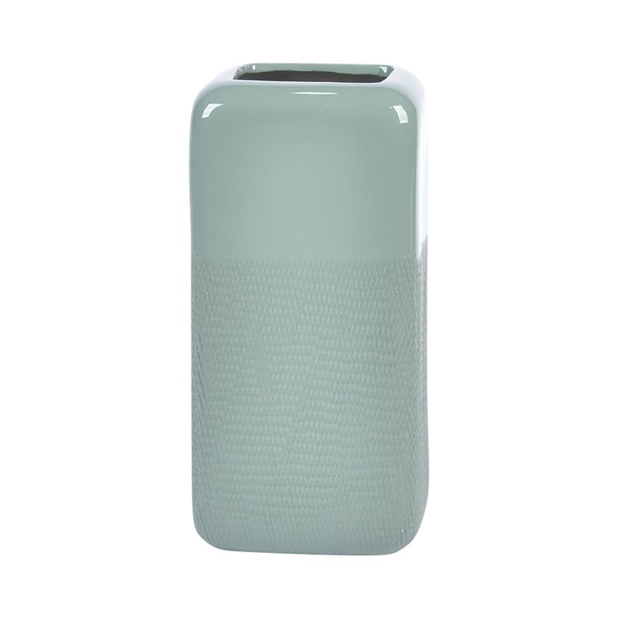 Sagebrook - 10" Ceramic Grooved Vase