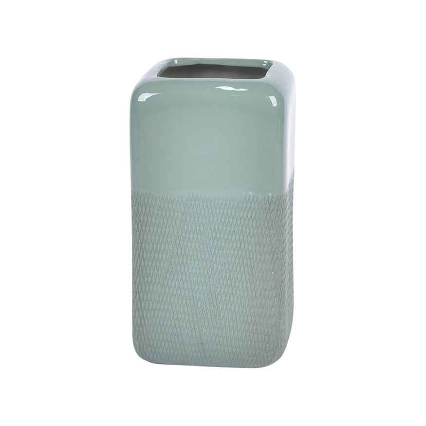 Sagebrook - 10" Ceramic Grooved Vase